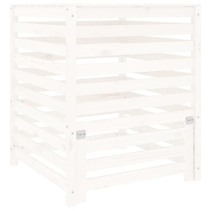 Compostbak 82,5X82,5X99,5 Cm Massief Grenenhout Wit 82.5 x 82.5 x 99.5 cm Wit grenenhout