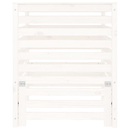 Compostbak 82,5X82,5X99,5 Cm Massief Grenenhout Wit 82.5 x 82.5 x 99.5 cm Wit grenenhout