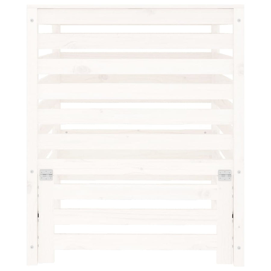 Compostbak 82,5X82,5X99,5 Cm Massief Grenenhout Wit 82.5 x 82.5 x 99.5 cm Wit grenenhout