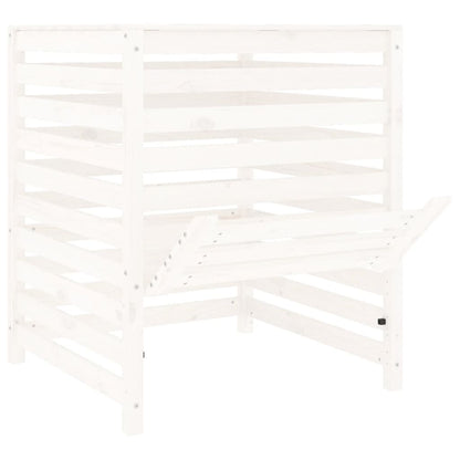 Compostbak 82,5X82,5X99,5 Cm Massief Grenenhout Wit 82.5 x 82.5 x 99.5 cm Wit grenenhout