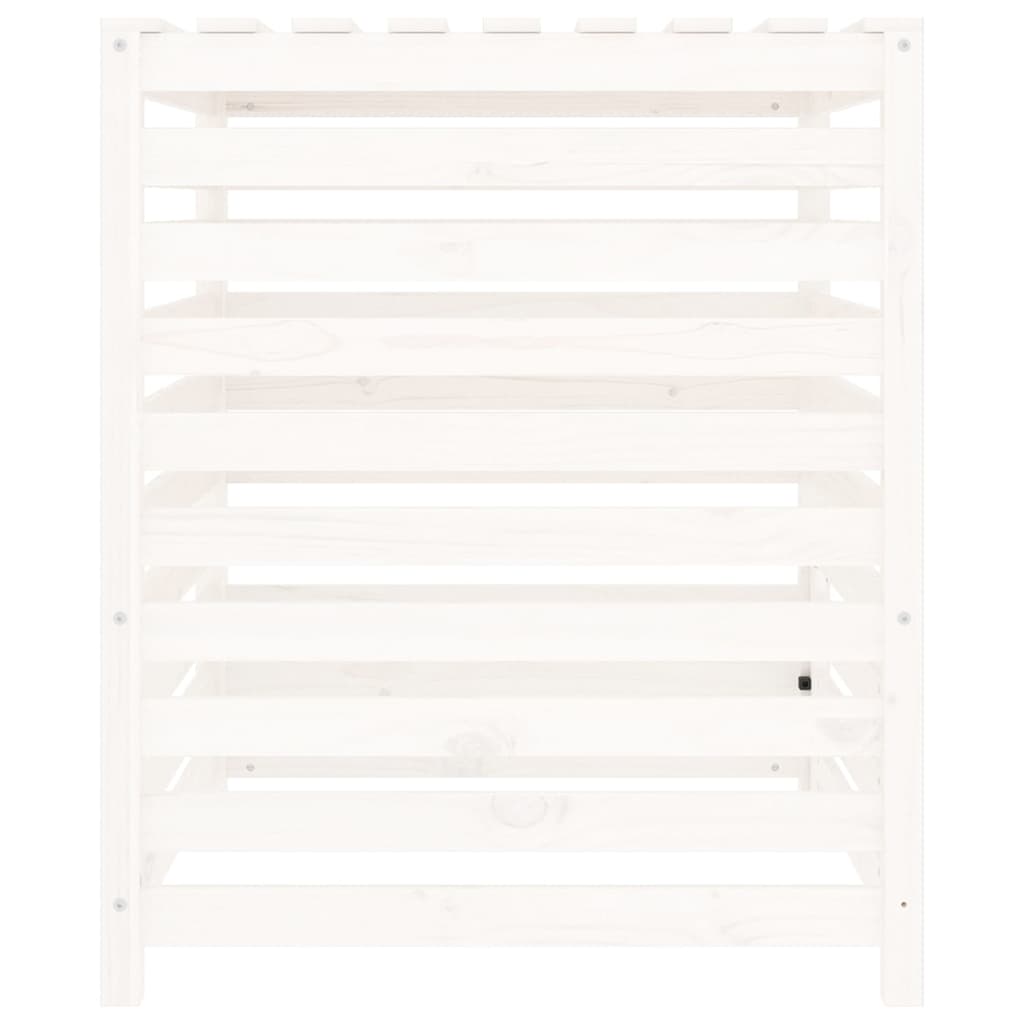 Compostbak 82,5X82,5X99,5 Cm Massief Grenenhout Wit 82.5 x 82.5 x 99.5 cm Wit grenenhout