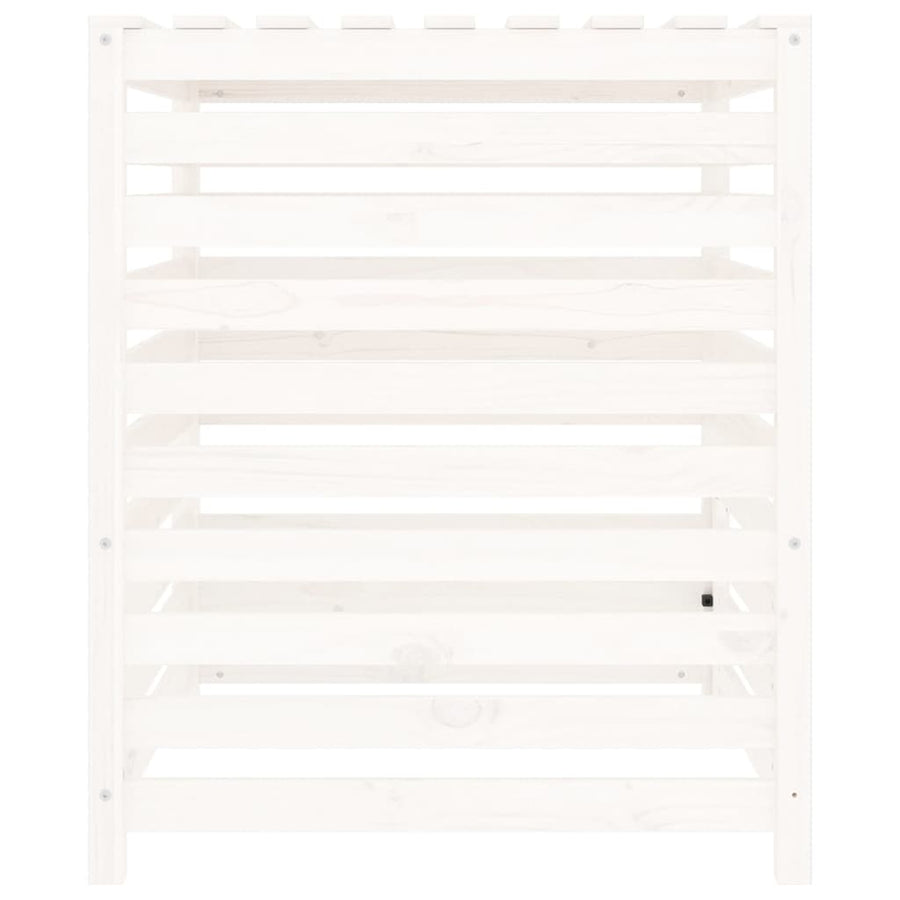 Compostbak 82,5X82,5X99,5 Cm Massief Grenenhout Wit 82.5 x 82.5 x 99.5 cm Wit grenenhout
