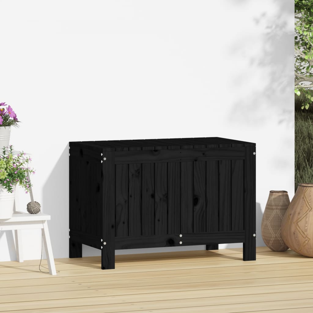 Tuinbox 76X42,5X54 Cm Massief Grenenhout Zwart