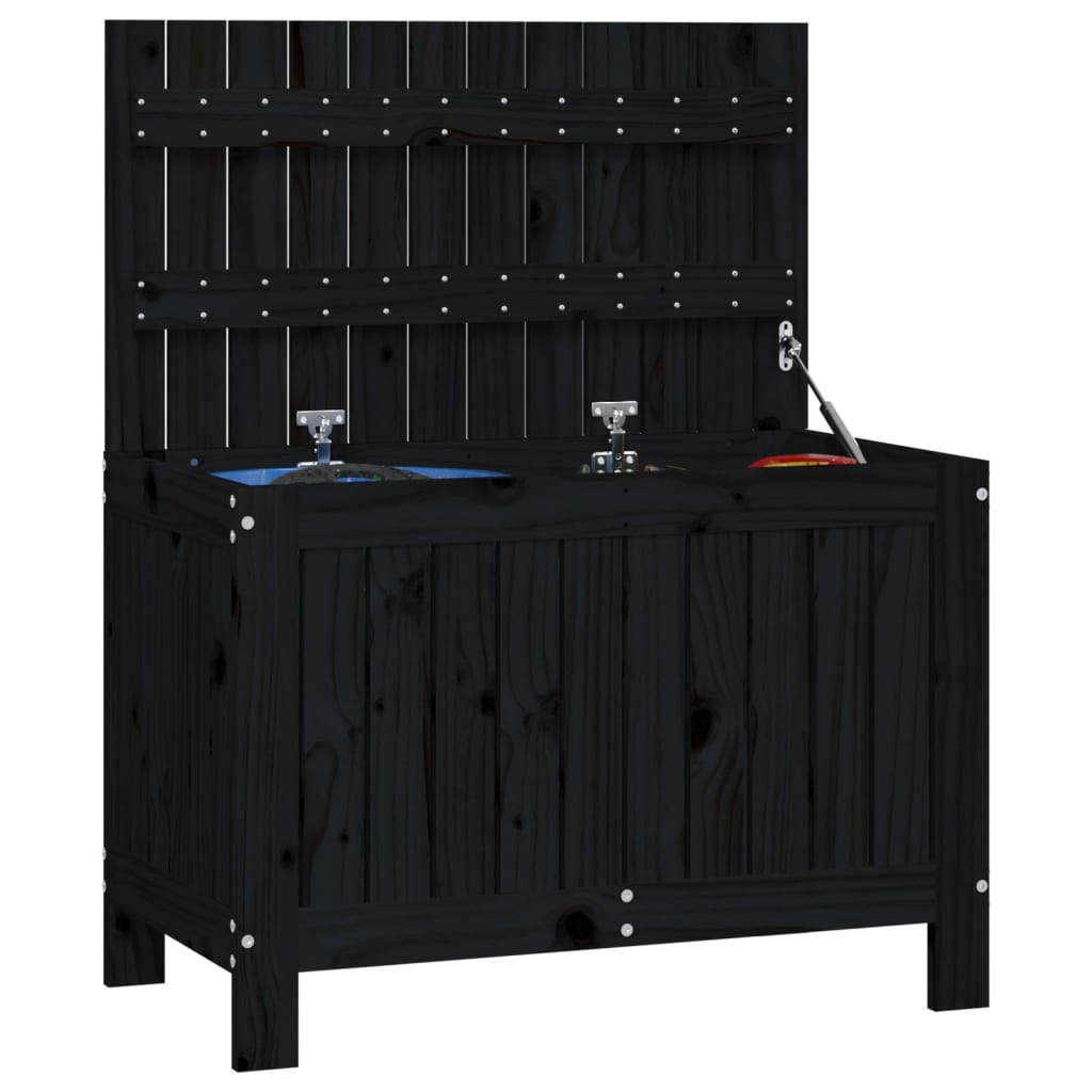 Tuinbox 76X42,5X54 Cm Massief Grenenhout Zwart