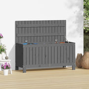 Garden storage box 108x42.5x54 cm solid pine wood grey