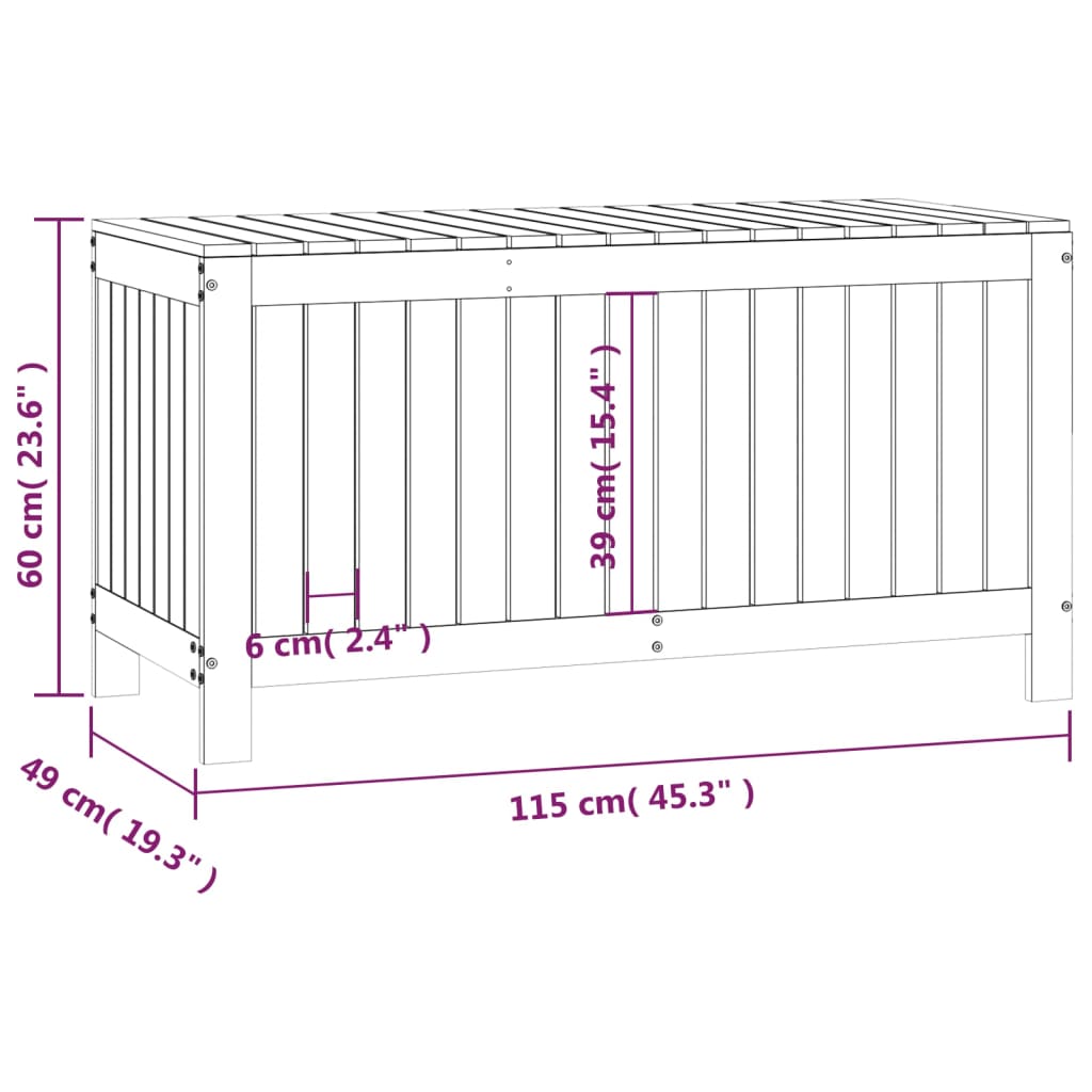 Tuinbox 115X49X60 Cm Massief Grenenhout