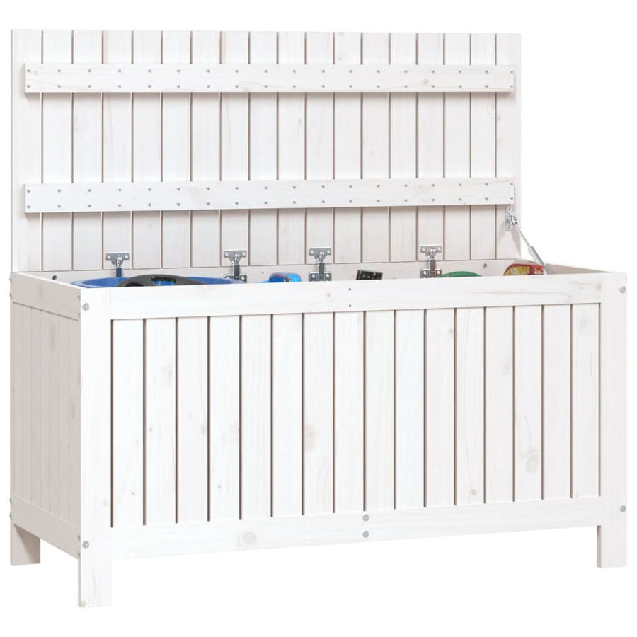 Tuinbox 115X49X60 Cm Massief Grenenhout Wit