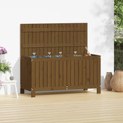 Garden storage box 115x49x60 cm solid pine honey brown