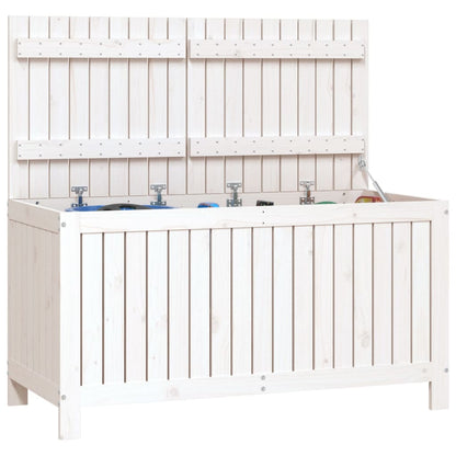 Tuinbox 121X55X64 Cm Massief Grenenhout Wit