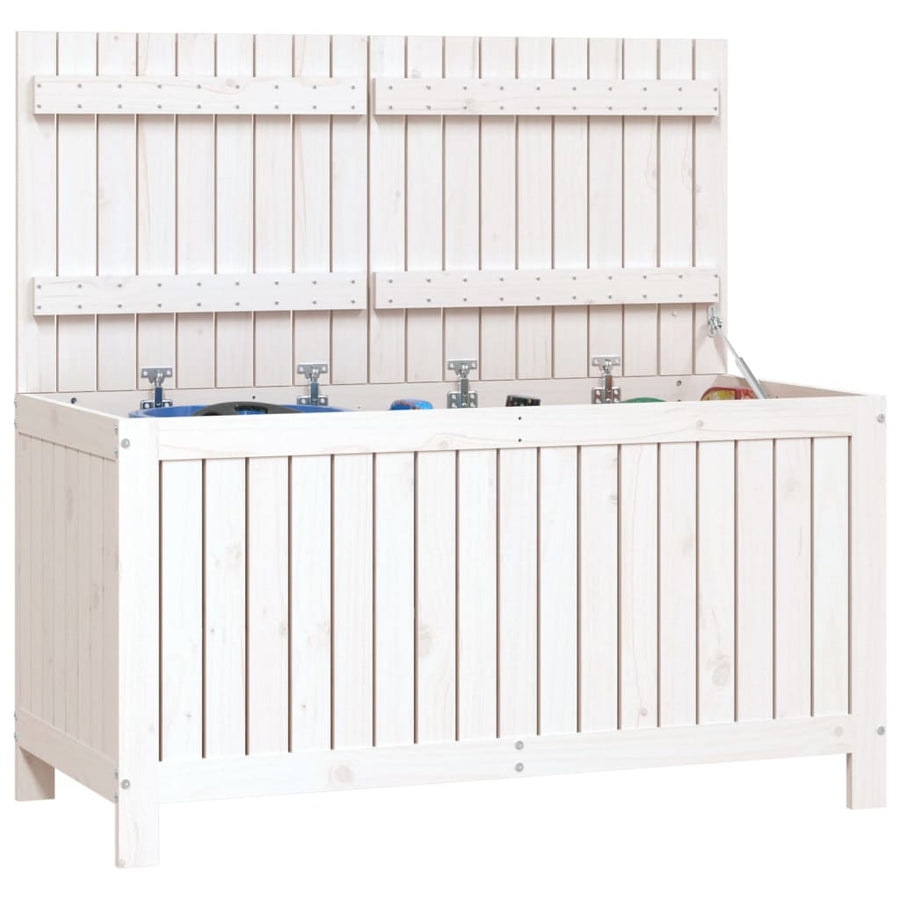 Tuinbox 121X55X64 Cm Massief Grenenhout Wit