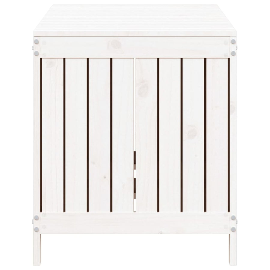 Tuinbox 121X55X64 Cm Massief Grenenhout Wit