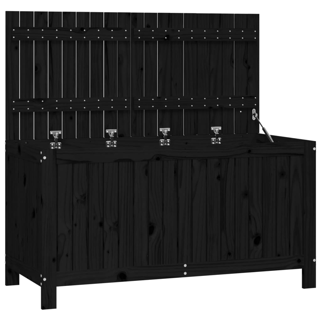 Tuinbox 121X55X64 Cm Massief Grenenhout Zwart