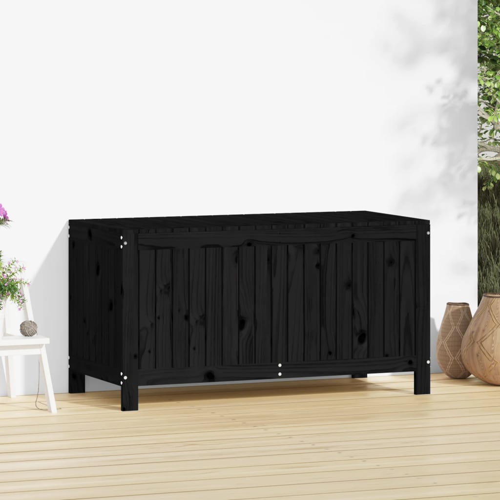 Tuinbox 121X55X64 Cm Massief Grenenhout Zwart