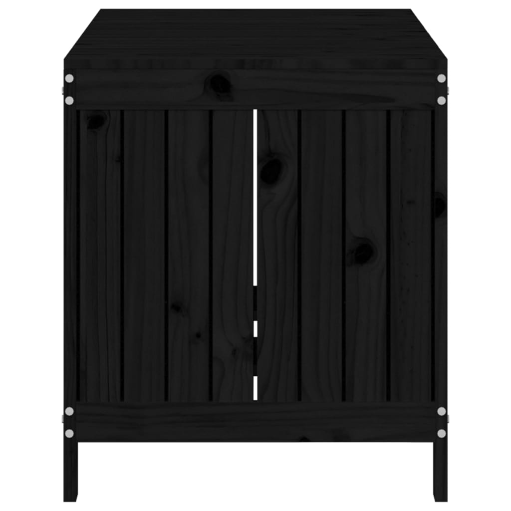 Tuinbox 121X55X64 Cm Massief Grenenhout Zwart
