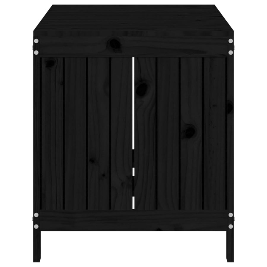 Tuinbox 121X55X64 Cm Massief Grenenhout Zwart