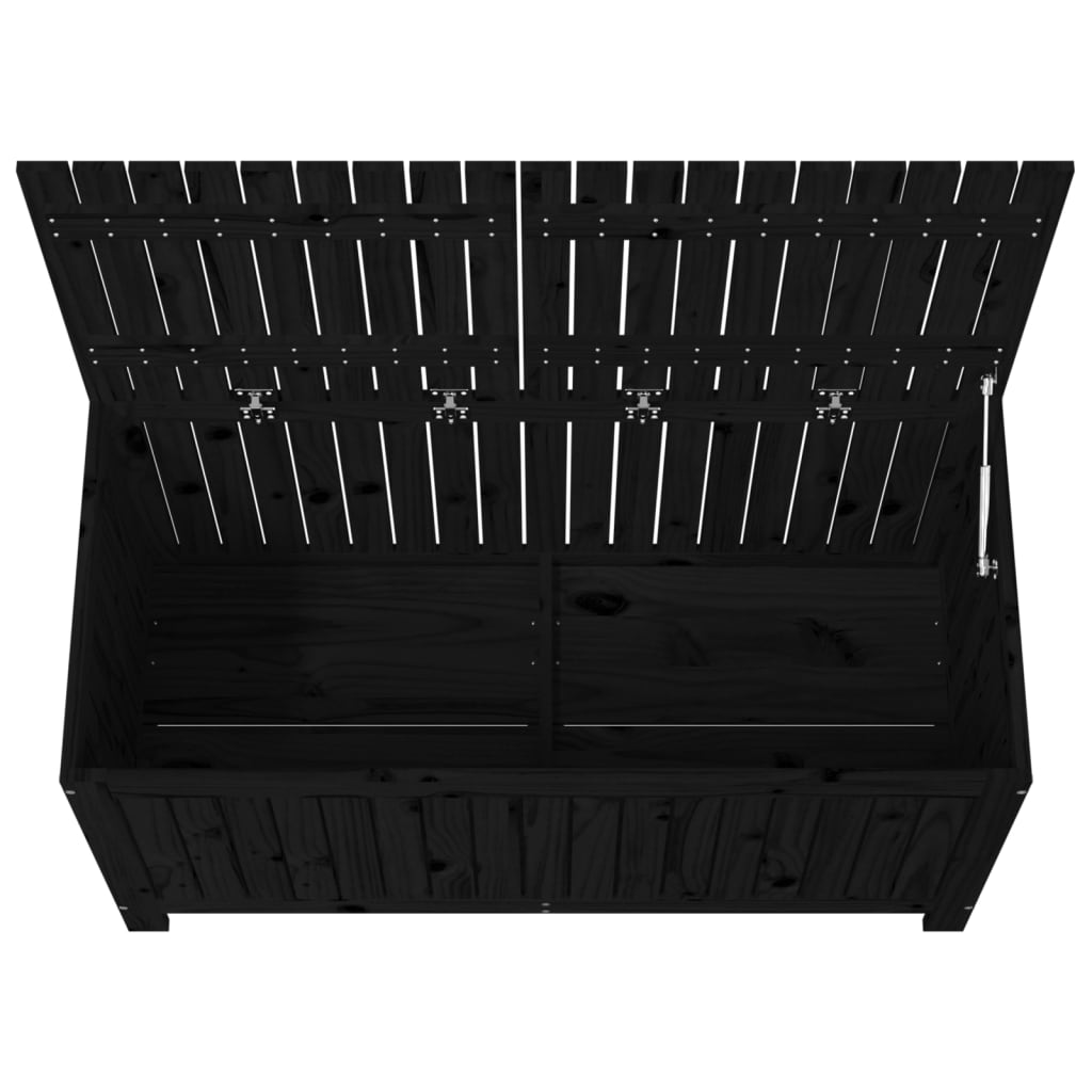 Tuinbox 121X55X64 Cm Massief Grenenhout Zwart