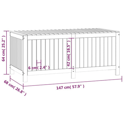 Tuinbox 147X68X64 Cm Massief Grenenhout Grijs