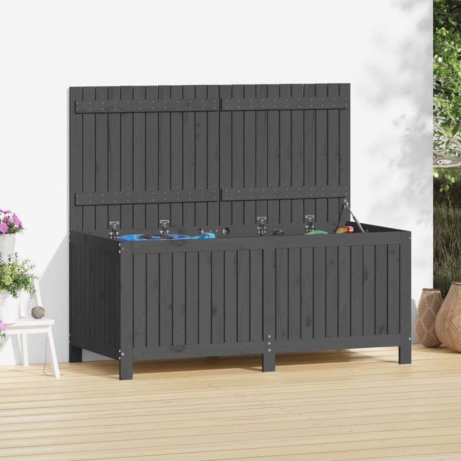 Tuinbox 147X68X64 Cm Massief Grenenhout Grijs