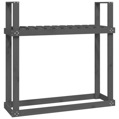 Haardhoutrek 110X35X108,5 Cm Massief Grenenhout Grijs Grijs grenenhout