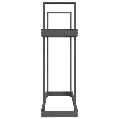 Haardhoutrek 110X35X108,5 Cm Massief Grenenhout Grijs Grijs grenenhout