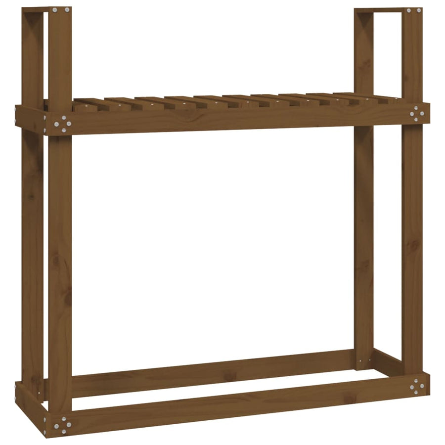 Haardhoutrek 110X35X108,5 Cm Massief Grenenhout Honingbruin Honingbruin grenenhout