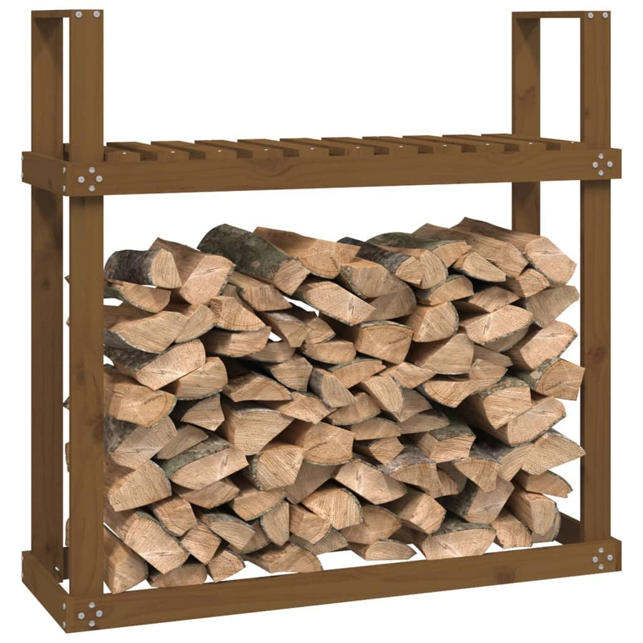 Haardhoutrek 110X35X108,5 Cm Massief Grenenhout Honingbruin Honingbruin grenenhout