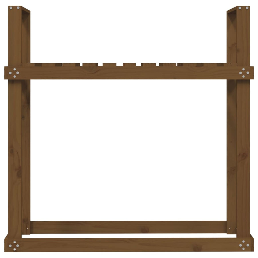 Haardhoutrek 110X35X108,5 Cm Massief Grenenhout Honingbruin Honingbruin grenenhout