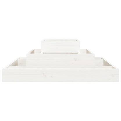 Plantenbak 80X80X27 Cm Massief Grenenhout Wit