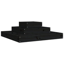 Plantenbak 80X80X27 Cm Massief Grenenhout Zwart