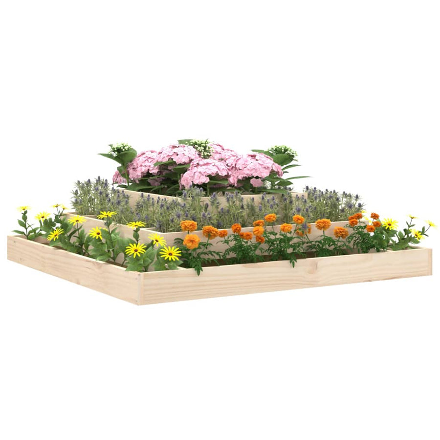 Plantenbak 110X110X27 Cm Massief Grenenhout