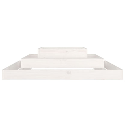 Plantenbak 110X110X27 Cm Massief Grenenhout Wit