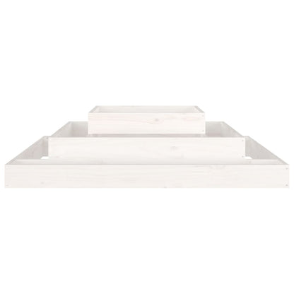 Plantenbak 110X110X27 Cm Massief Grenenhout Wit