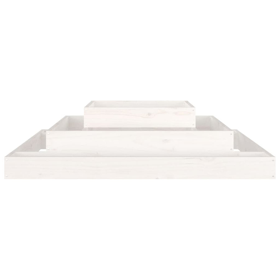 Plantenbak 110X110X27 Cm Massief Grenenhout Wit