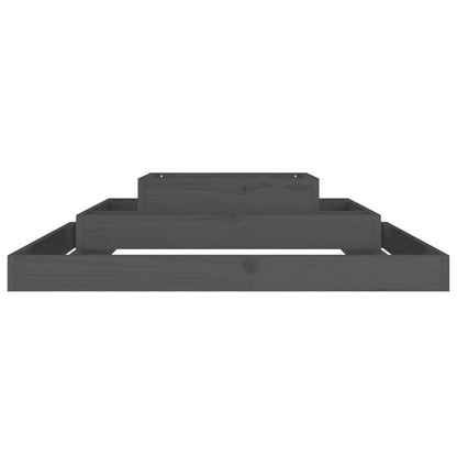 Plantenbak 110X110X27 Cm Massief Grenenhout Grijs