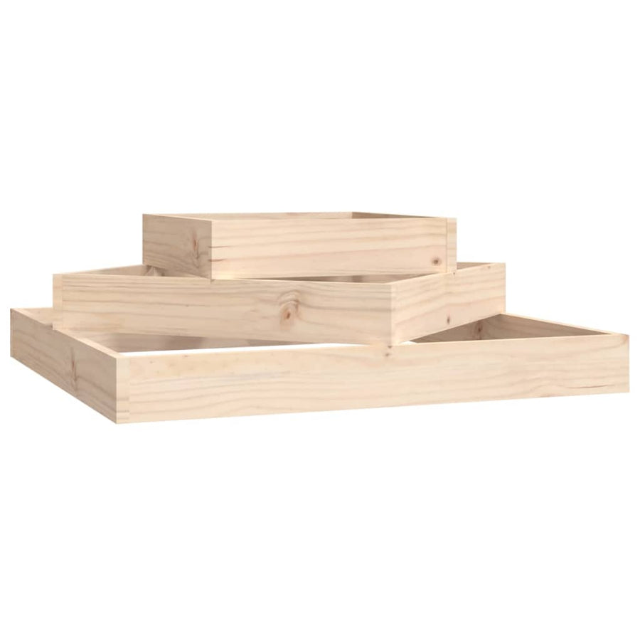 Plantenbak Massief Grenenhout 83 x 83 x 27 cm Natuurlijk grenenhout