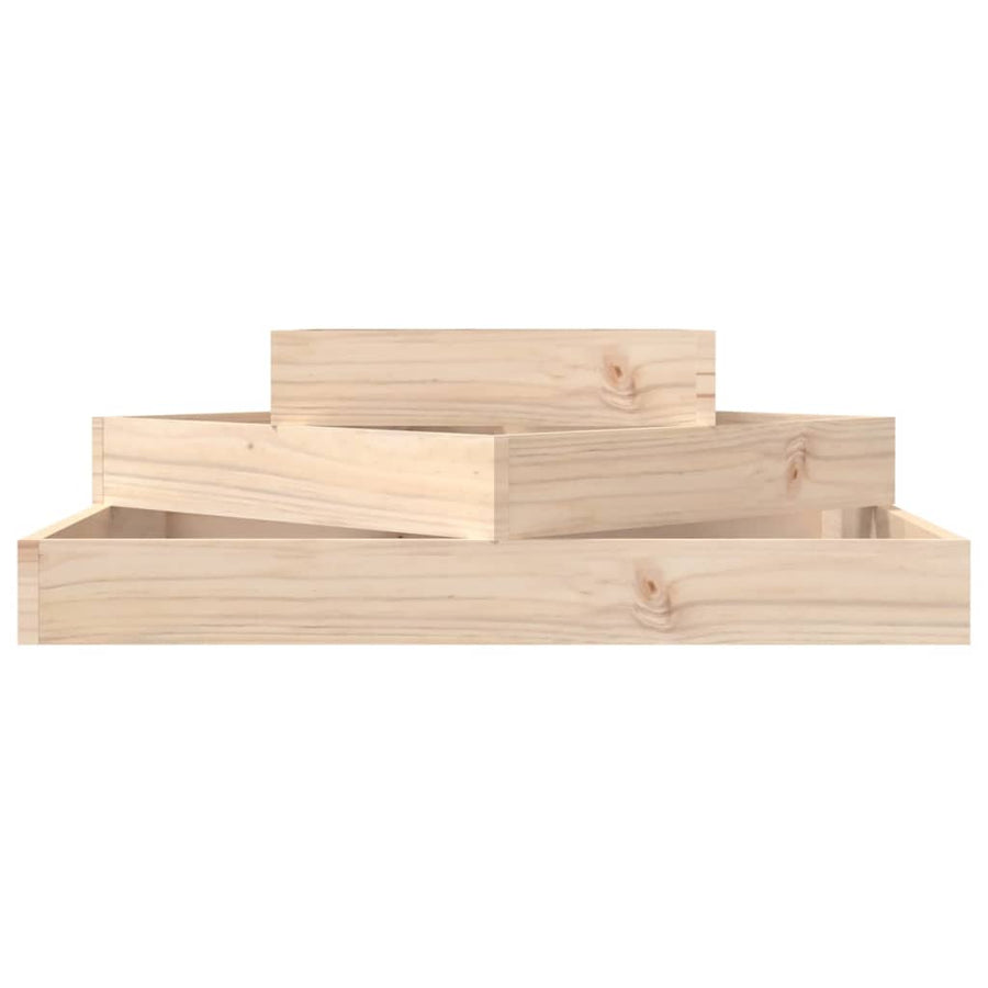 Plantenbak Massief Grenenhout 83 x 83 x 27 cm Natuurlijk grenenhout