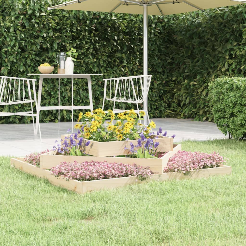 Plantenbak 112X112X27 Cm Massief Grenenhout 112 x 112 x 27 cm Natuurlijk grenenhout