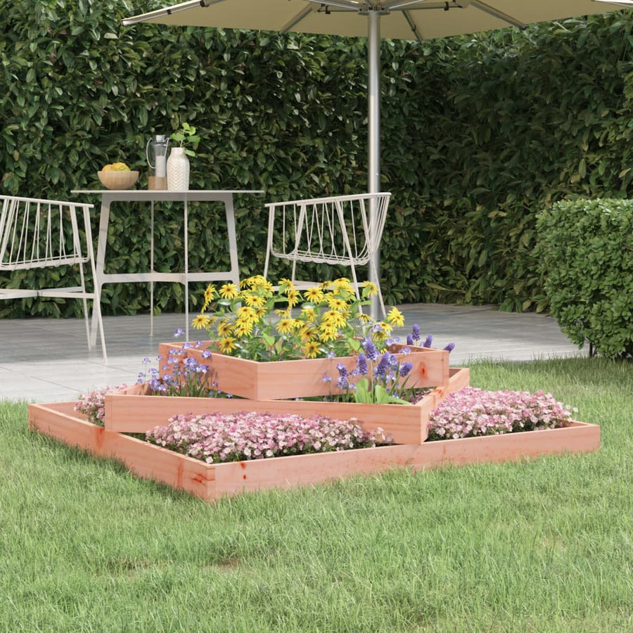 Plantenbak Massief Douglashout 112 x 112 x 27 cm Natuurlijk douglashout