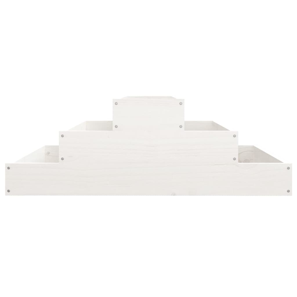 Plantenbak 80X80X27 Cm Massief Grenenhout Wit