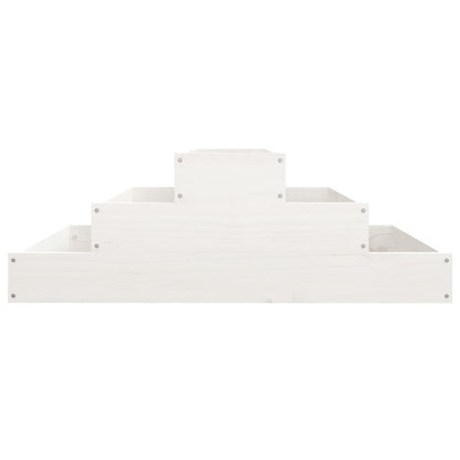 Plantenbak 80X80X27 Cm Massief Grenenhout Wit