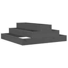 Plantenbak 80X80X27 Cm Massief Grenenhout Grijs