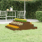 Planter 80x80x27 cm solid pine honey brown