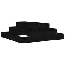 Plantenbak 80X80X27 Cm Massief Grenenhout Zwart