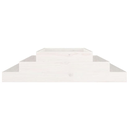 Plantenbak 110X110X27 Cm Massief Grenenhout Wit