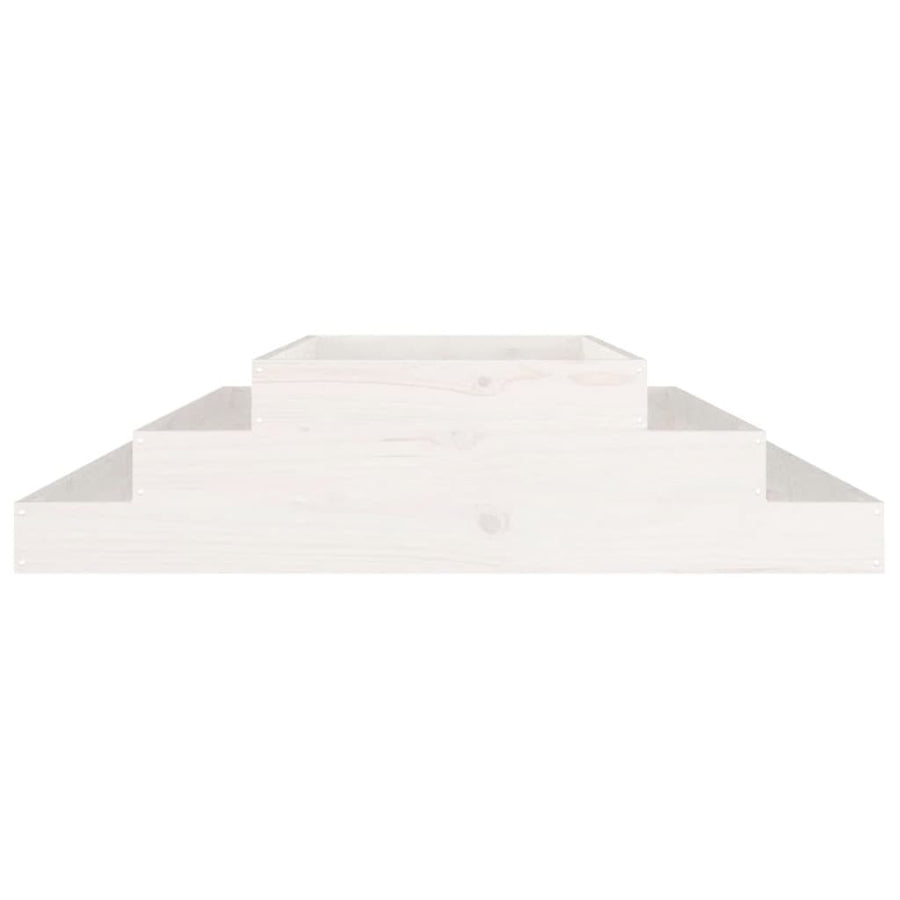Plantenbak 110X110X27 Cm Massief Grenenhout Wit