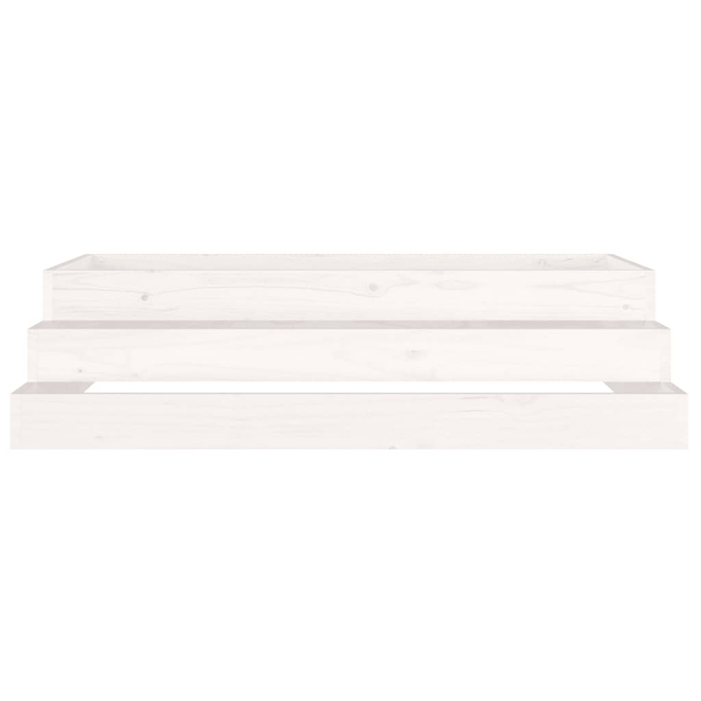 Plantenbak 110X110X27 Cm Massief Grenenhout Wit