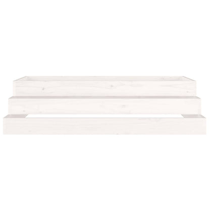 Plantenbak 110X110X27 Cm Massief Grenenhout Wit