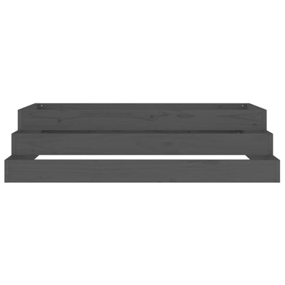 Plantenbak 110X110X27 Cm Massief Grenenhout Grijs