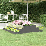 Planter 110x110x27 cm solid pine grey
