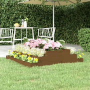 Planter 110x110x27 cm solid pine honey brown